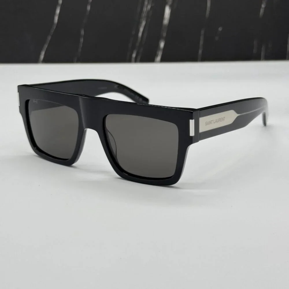 NEW SL628 001 SAINT LAURENT SQUARE BLACK UNISEX SL 628 001 SUNGLASSES
